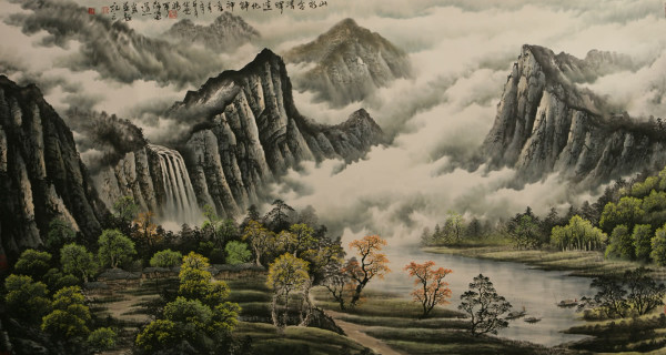山水含清晖．造化钟神秀