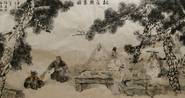 松荫雅集图
