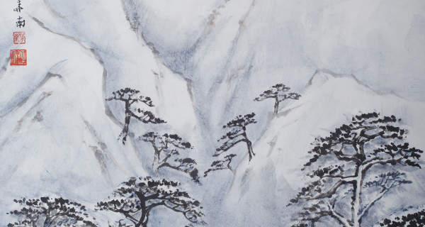 泰山春雪